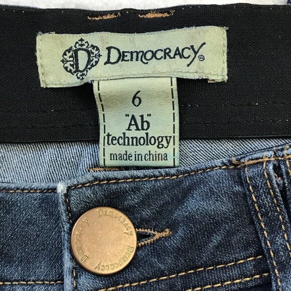 Democracy Ab Technology Skinny Jeans Women's Size 6 Dark Wash Cotton Rayon Denim - Picture 4 of 10
